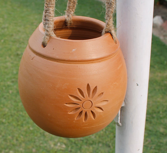 sunflower Clay pot