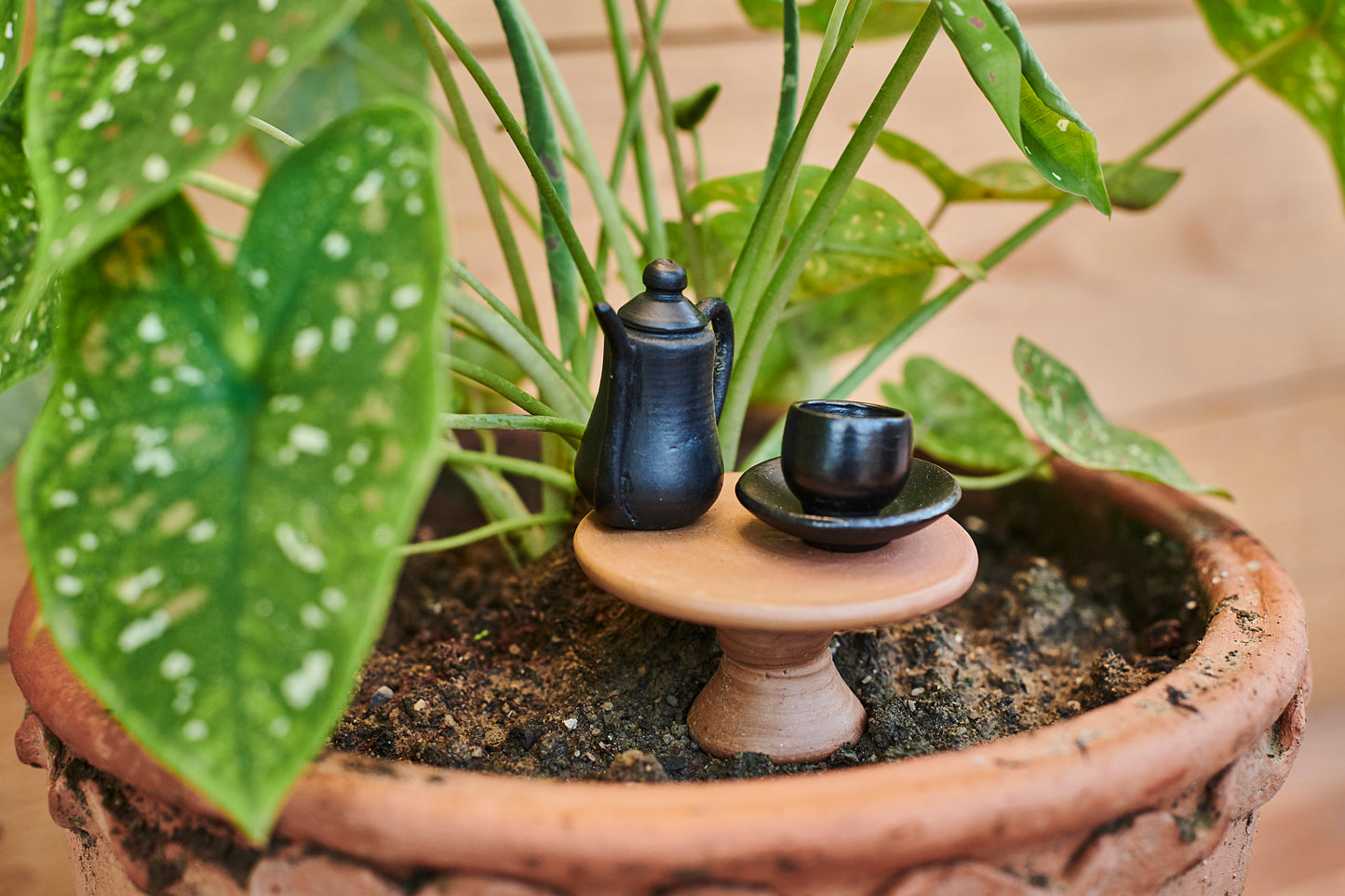 Miniature Terracotta Tea Set