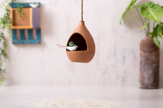 Bird Feeder – Handcrafted Terracotta Elegance for Your Garden